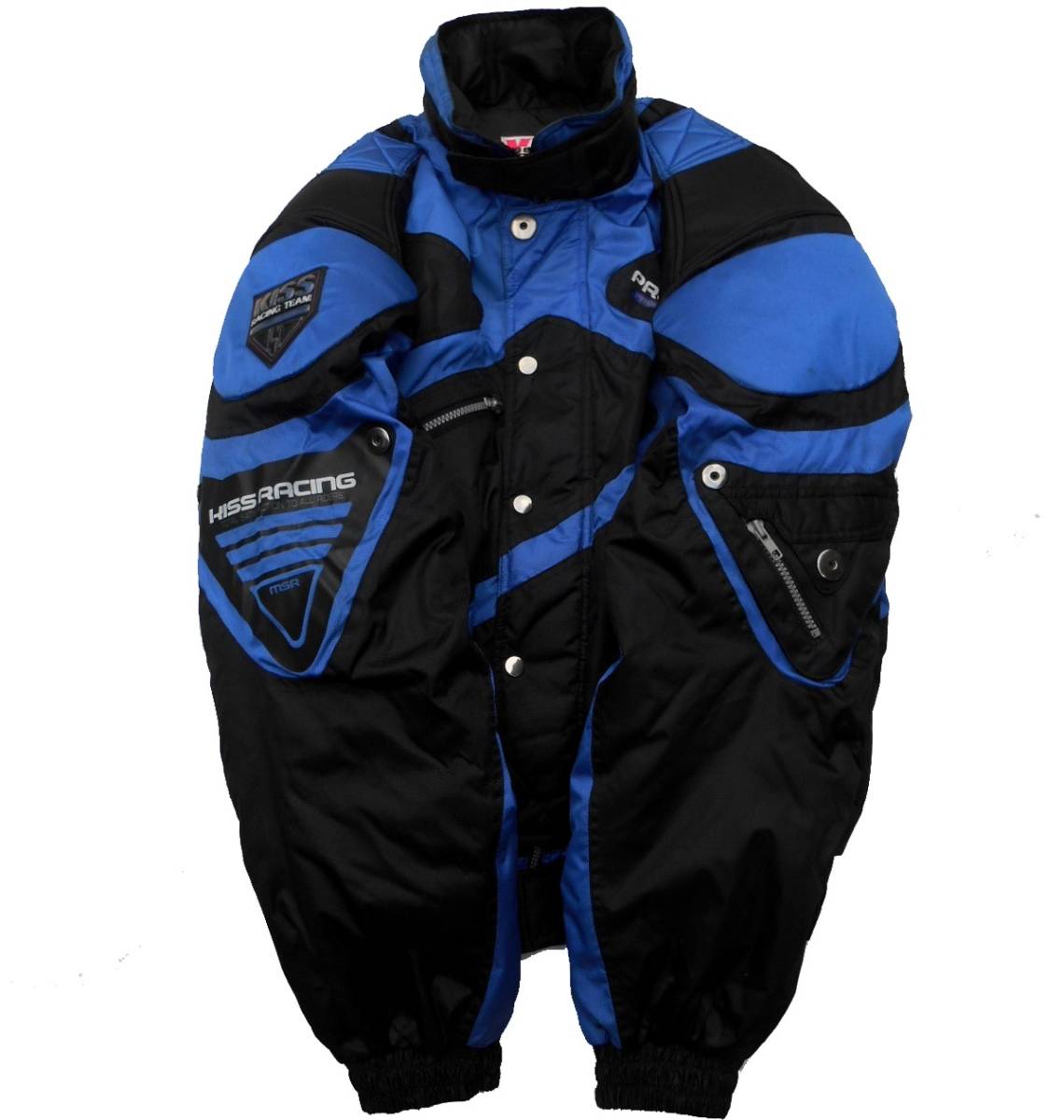 90s KISS RACING TEAM 中綿入り 防寒 ナイロン ライディングジャケット