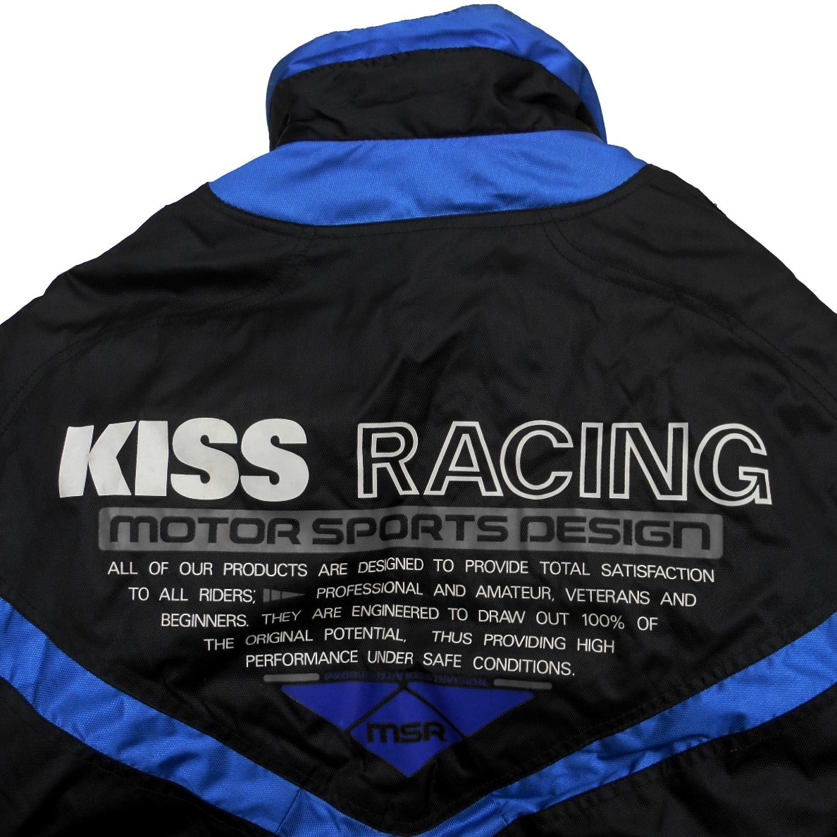 90s KISS RACING TEAM 中綿入り 防寒 ナイロン ライディングジャケット