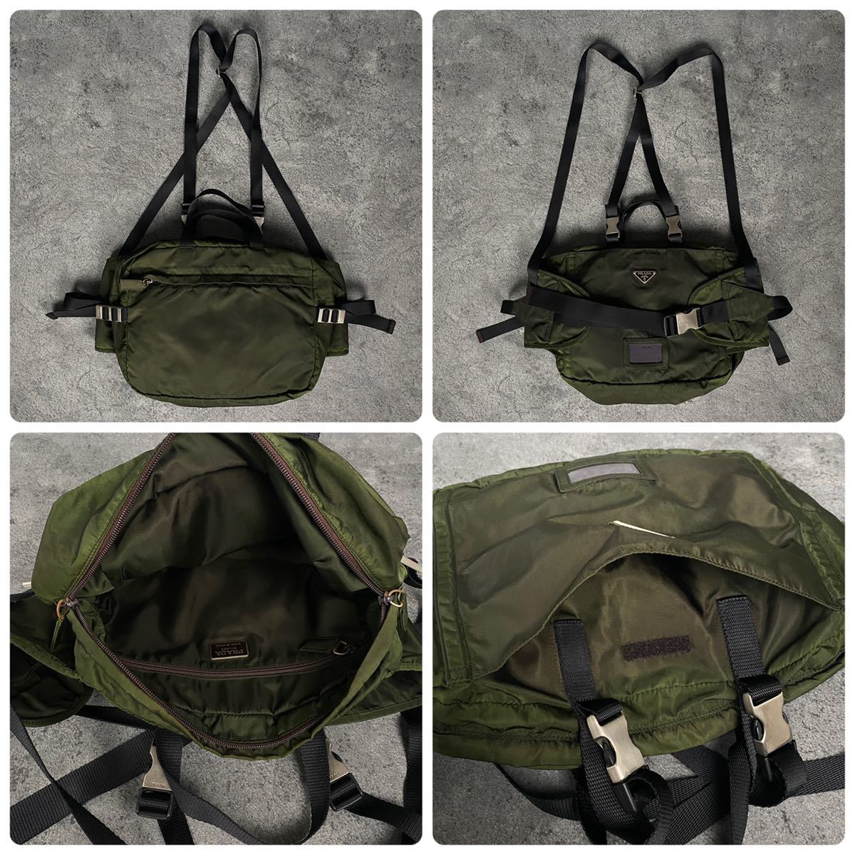 希少】PRADA V156 3WAY ウエストバッグ リュック ナイロン 黒 Yahoo