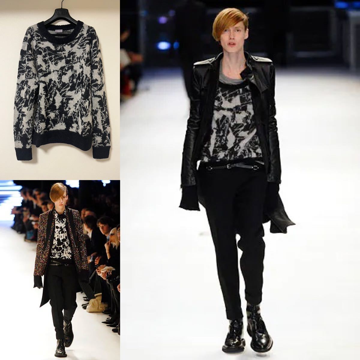 Yahoo!オークション - ディオールオム L ジオメトリックニット 2007AW