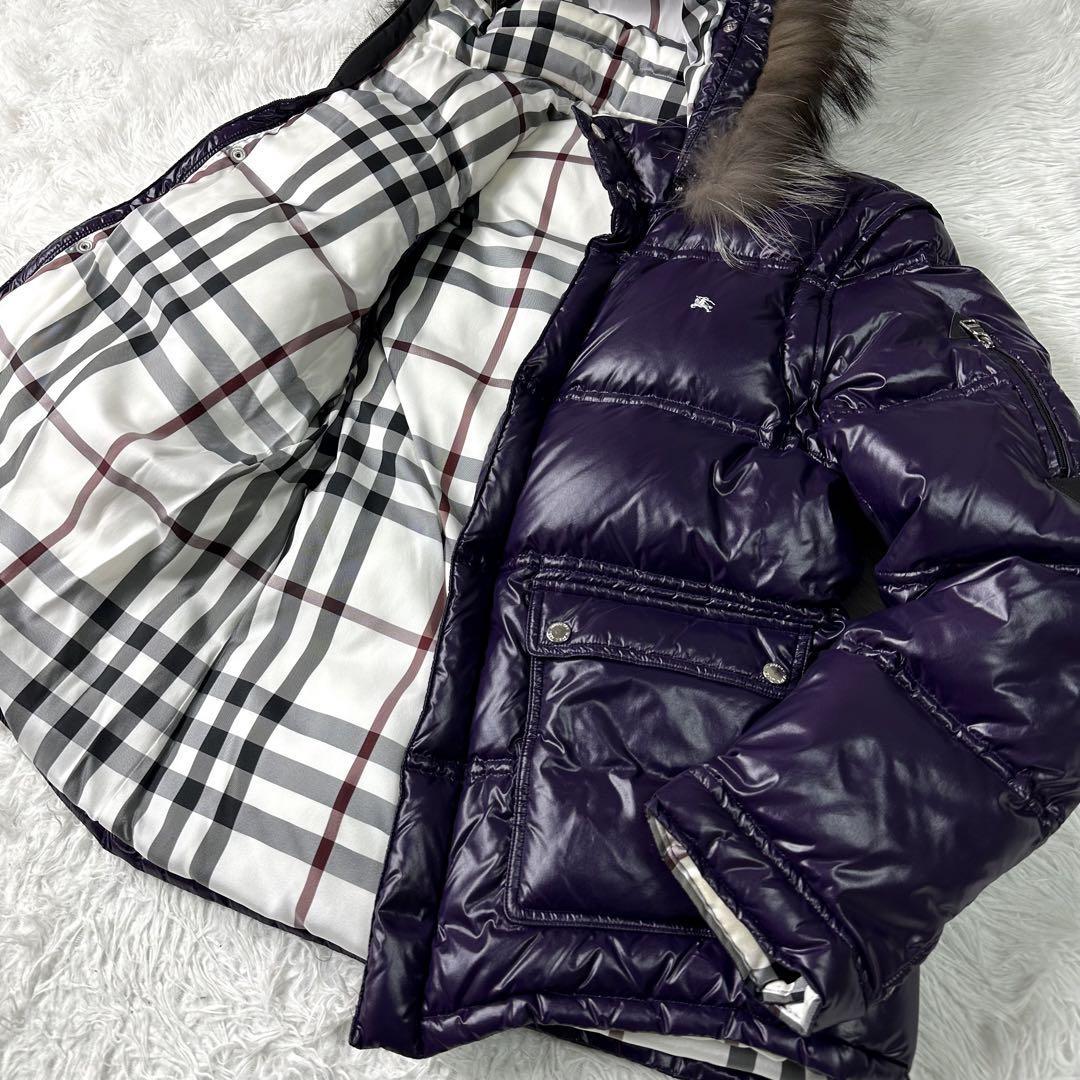 極美品】バーバリーブラックレーベル ダウンジャケット フォックス