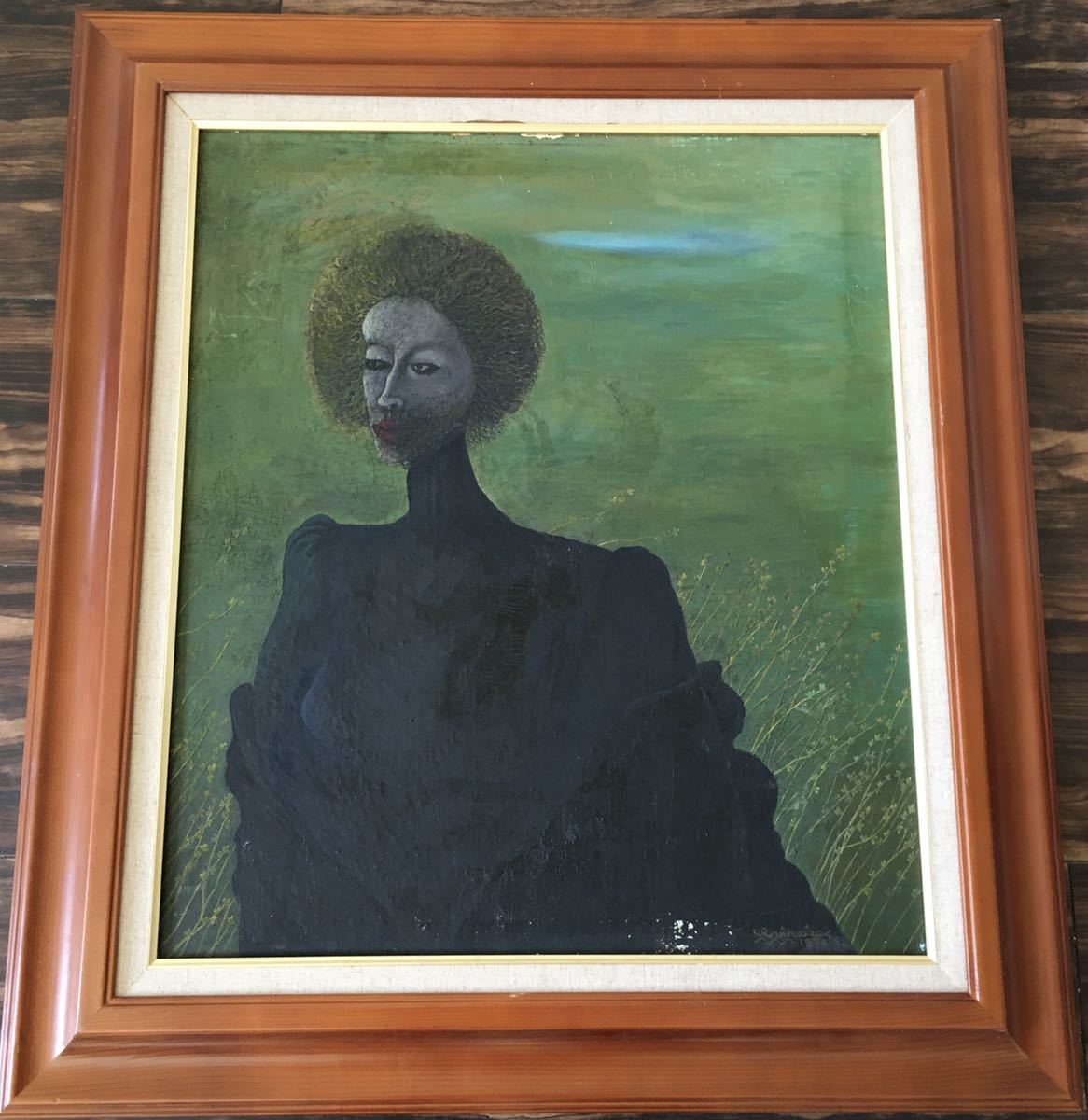 Yahoo!オークション - 油絵 人物画 サイン有り 油彩 F10 額装 絵画 ア