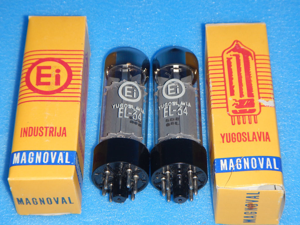 Yahoo!オークション - YUGOSLAVIA Ei MAGNOVAL EL34 出力真空管 2本