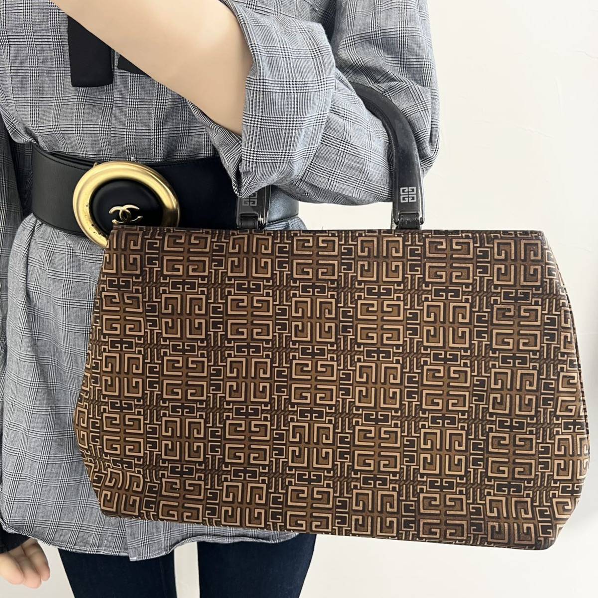 GIVENCHY ジバンシー 4G ロゴ ハンドバッグ 総柄 レディース カバン