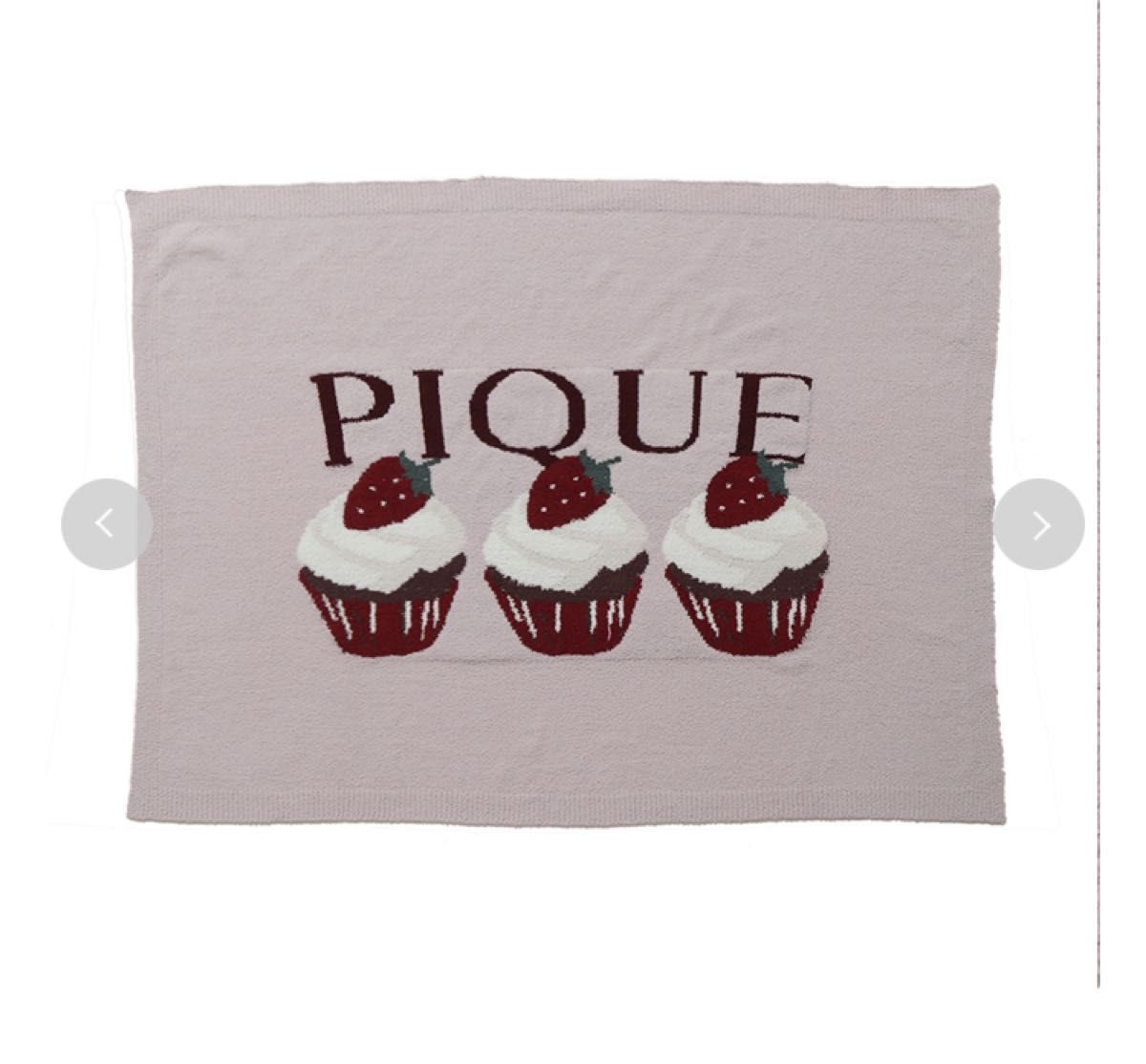 ジェラートピケ カップケーキ いちご ピンク モチーフジャガード