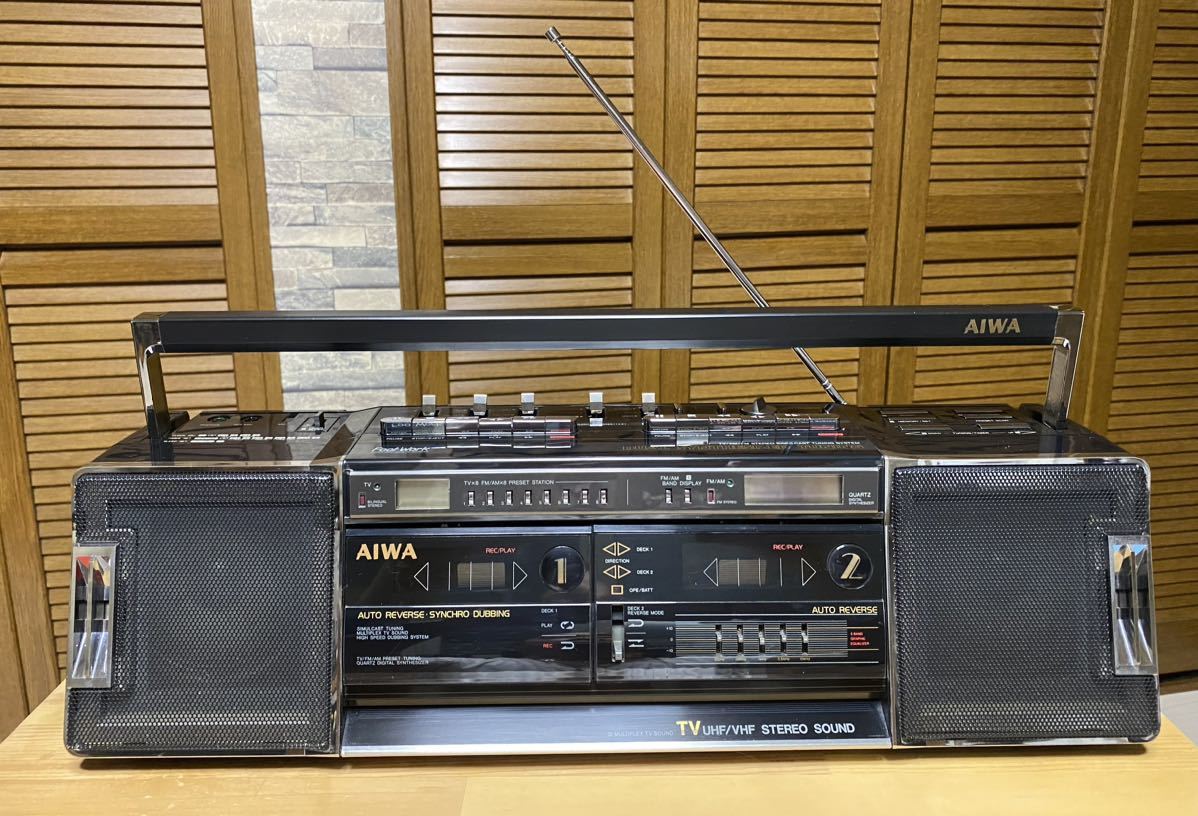 Yahoo!オークション - 美品 AIWA CS-W90 ダブルカセットラジオ アイワ