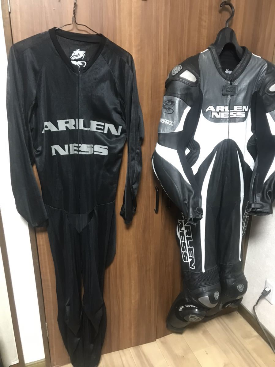 アレンネス(XLW) インナー付(XL)レーシングスーツ 革ツナギ ツナギ