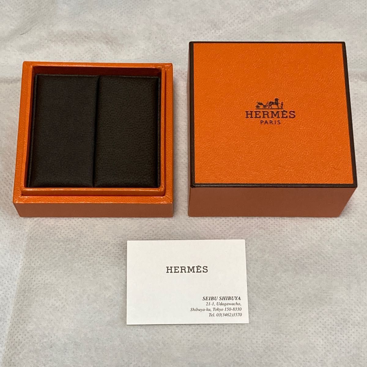 HERMES エルメスの空箱です 3種類とリボン1本 オマケの小箱です リング