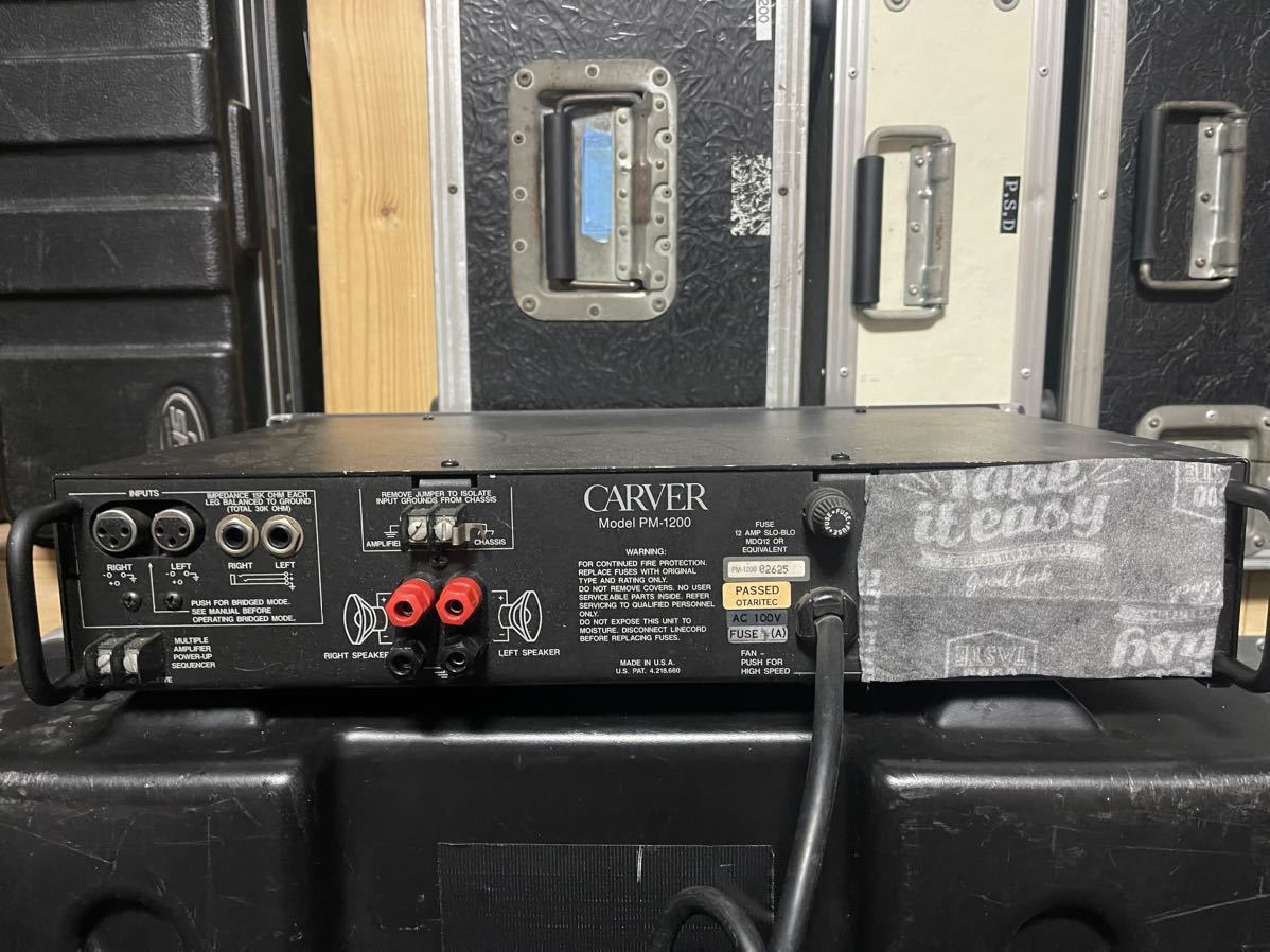 Yahoo!オークション - CARVER PM-1200パワーアンプ 可動品ステレオ450W