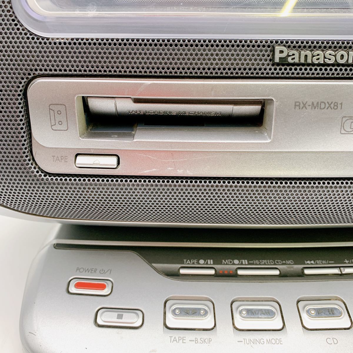 訳あり】Panasonic RX-MDX81 リモコン FMアンテナつき 現状販売品CD