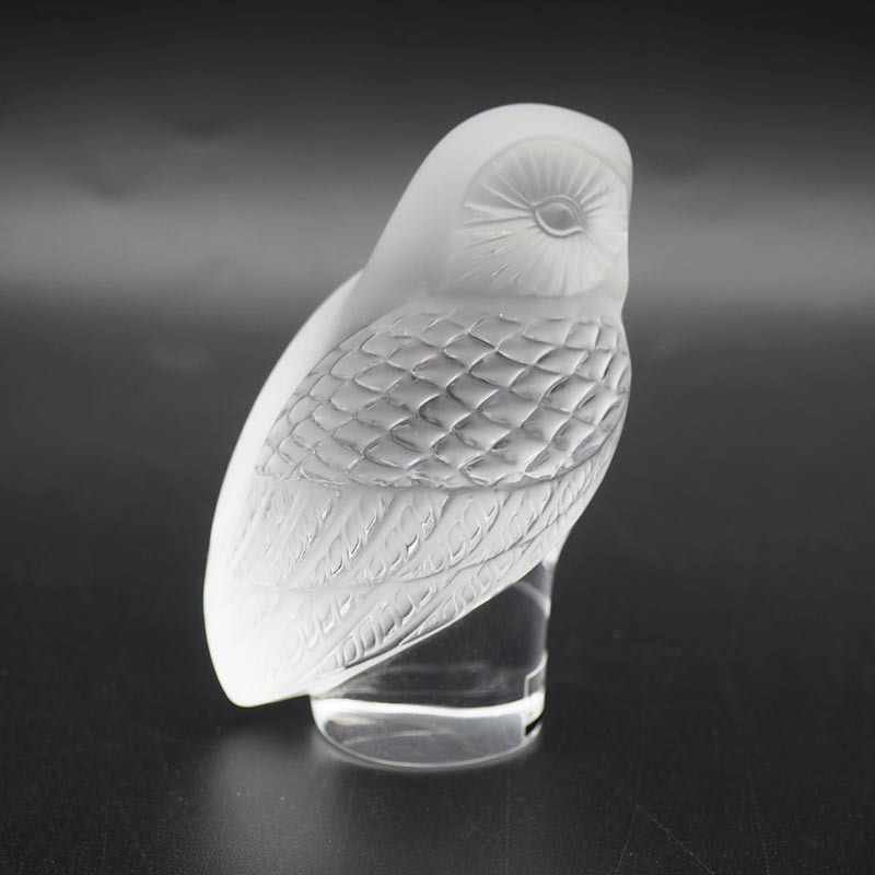 ラリック LALIQUE フクロウ ペーパーウェイト 置物 梟 ふくろう 鳥