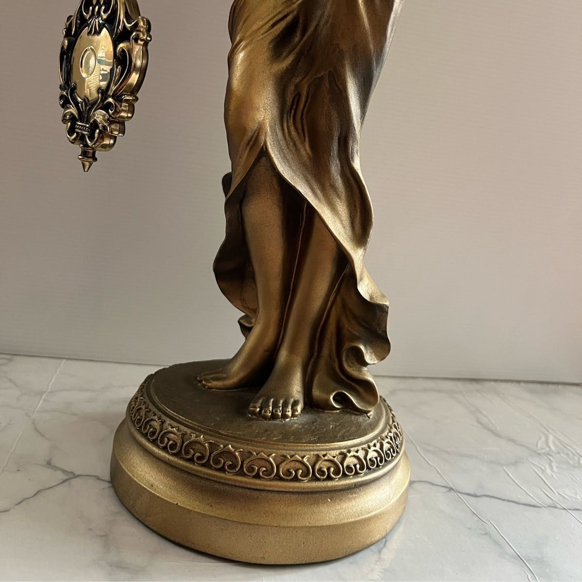 訳あり アンティーク SEIKO 女神像 ブロンズ像 女神 置時計 振り子時計