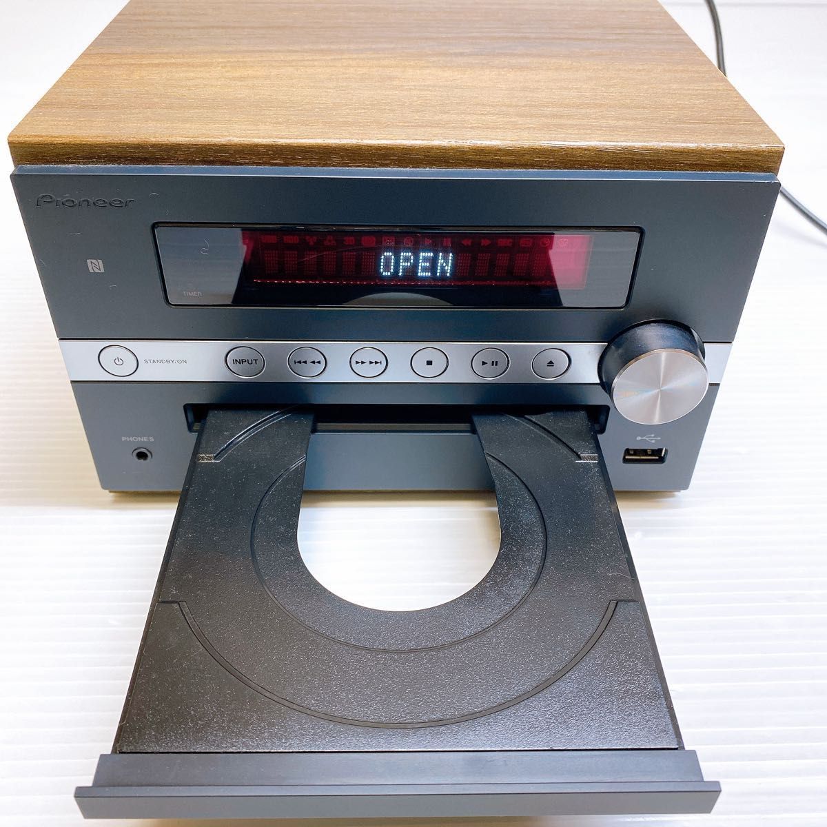 パイオニア X-CM56 CDミニコンポ Bluetooth搭載 Pioneer コンポ 木目