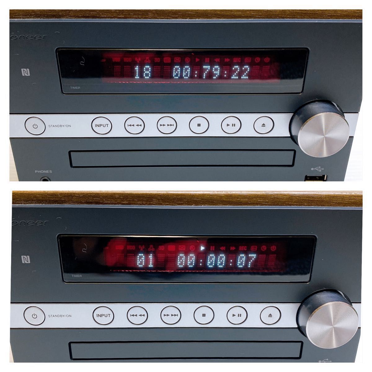 パイオニア X-CM56 CDミニコンポ Bluetooth搭載 Pioneer コンポ 木目