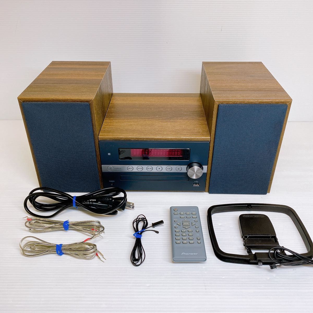 パイオニア X-CM56 CDミニコンポ Bluetooth搭載 Pioneer コンポ 木目