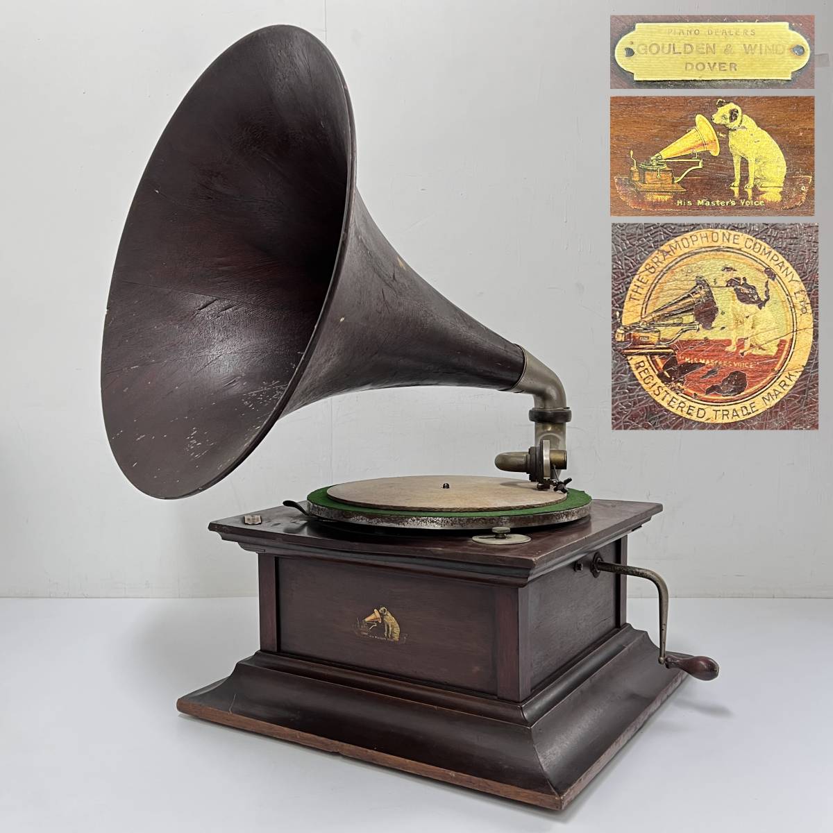 Yahoo!オークション - 【SS】ラッパ型蓄音機A-① 木製フォーン VICTOR