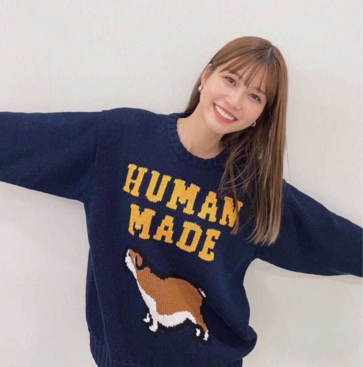 HUMAN MADE ニットセーター ネイビー HUMAN MADE ネイビー ニットセーター