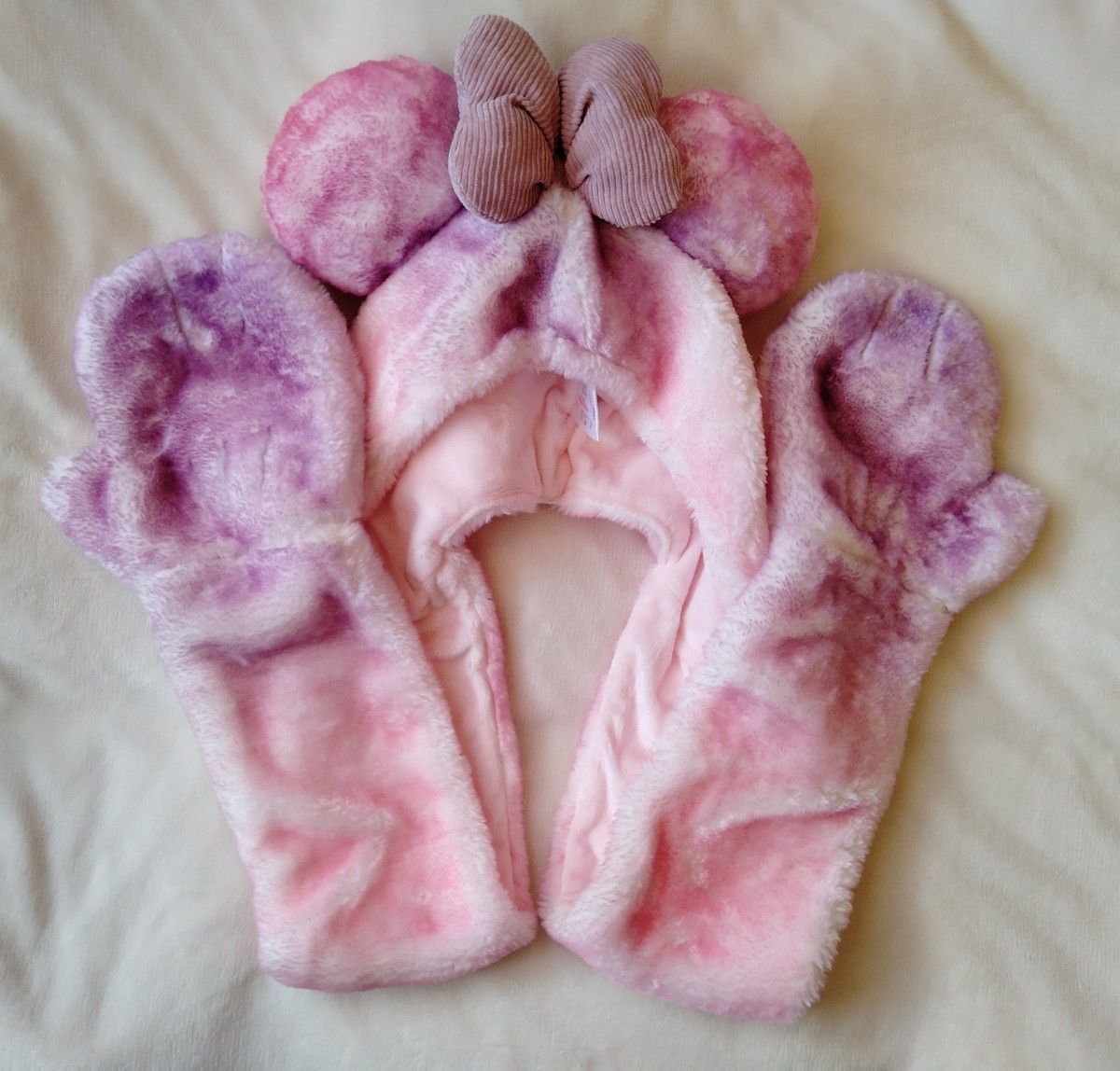 ディズニー ファンキャップ ミニー グラデーション マフラー ミトン