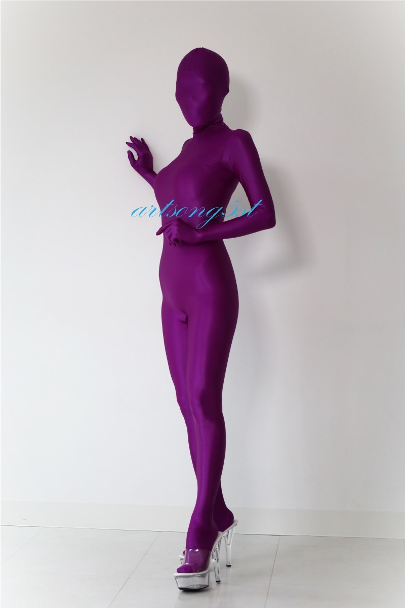 アートソン製 女性サイズ・パープル全身タイツ ZENTAI、コスプレ、戦隊