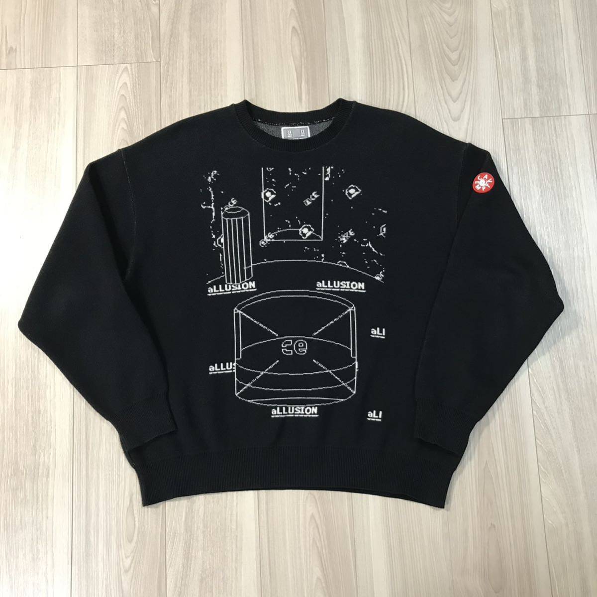 C E CAVEMPT ALLUSION KNIT シーイー ワイド シルエット ワッペン