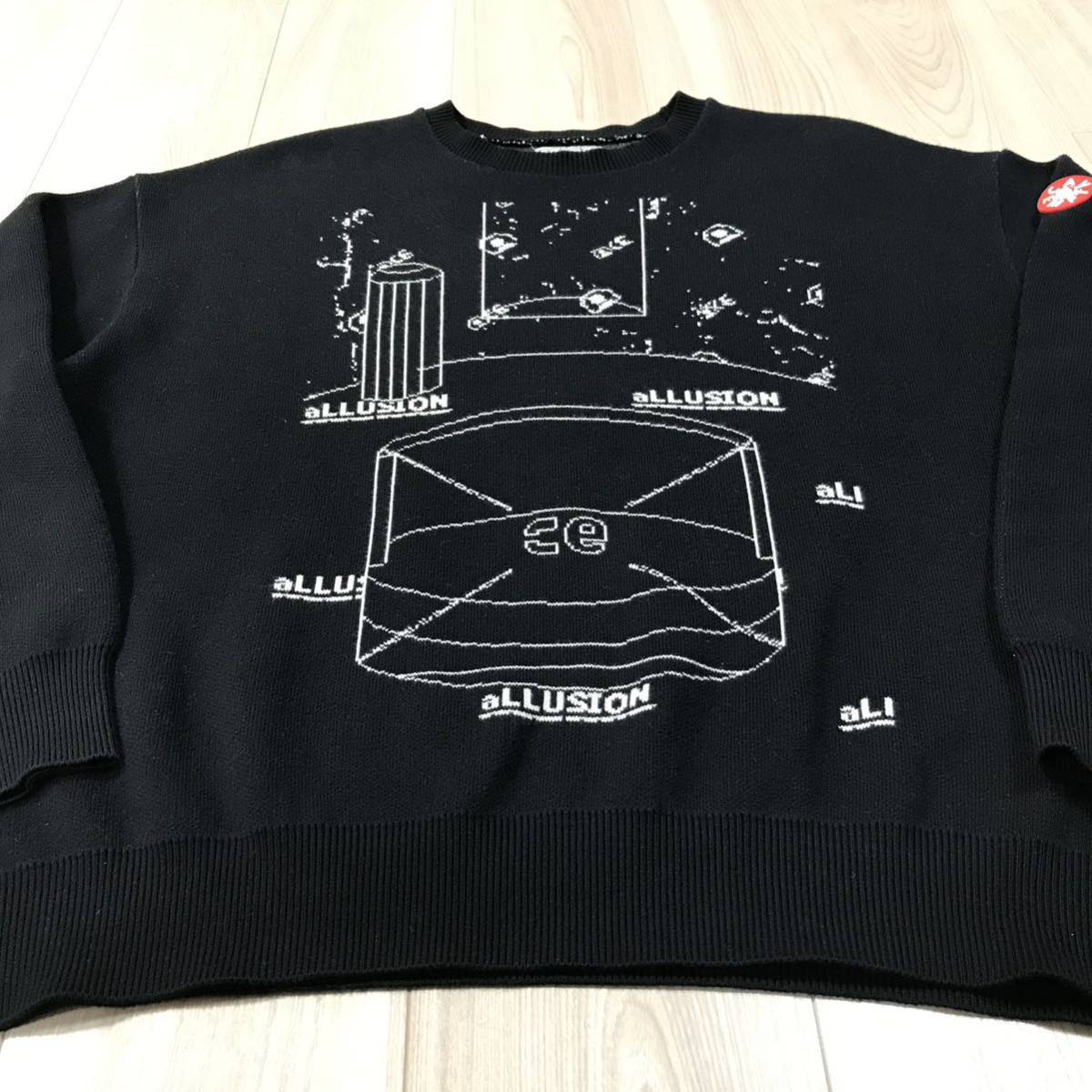 C E CAVEMPT ALLUSION KNIT シーイー ワイド シルエット ワッペン