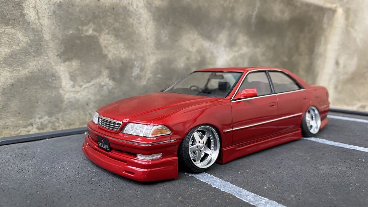 Yahoo!オークション - 1/24 アオシマ JZX100 マークⅡ 完成品 ドリフト