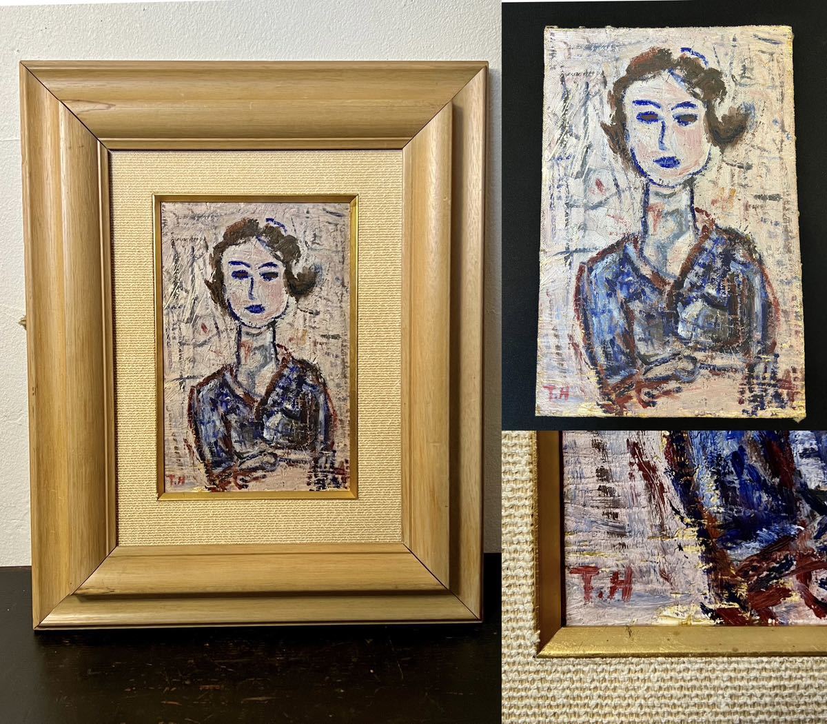 Yahoo!オークション - 蔵出 絵画 長谷川利行 ノアノアの少女 肉筆 油絵