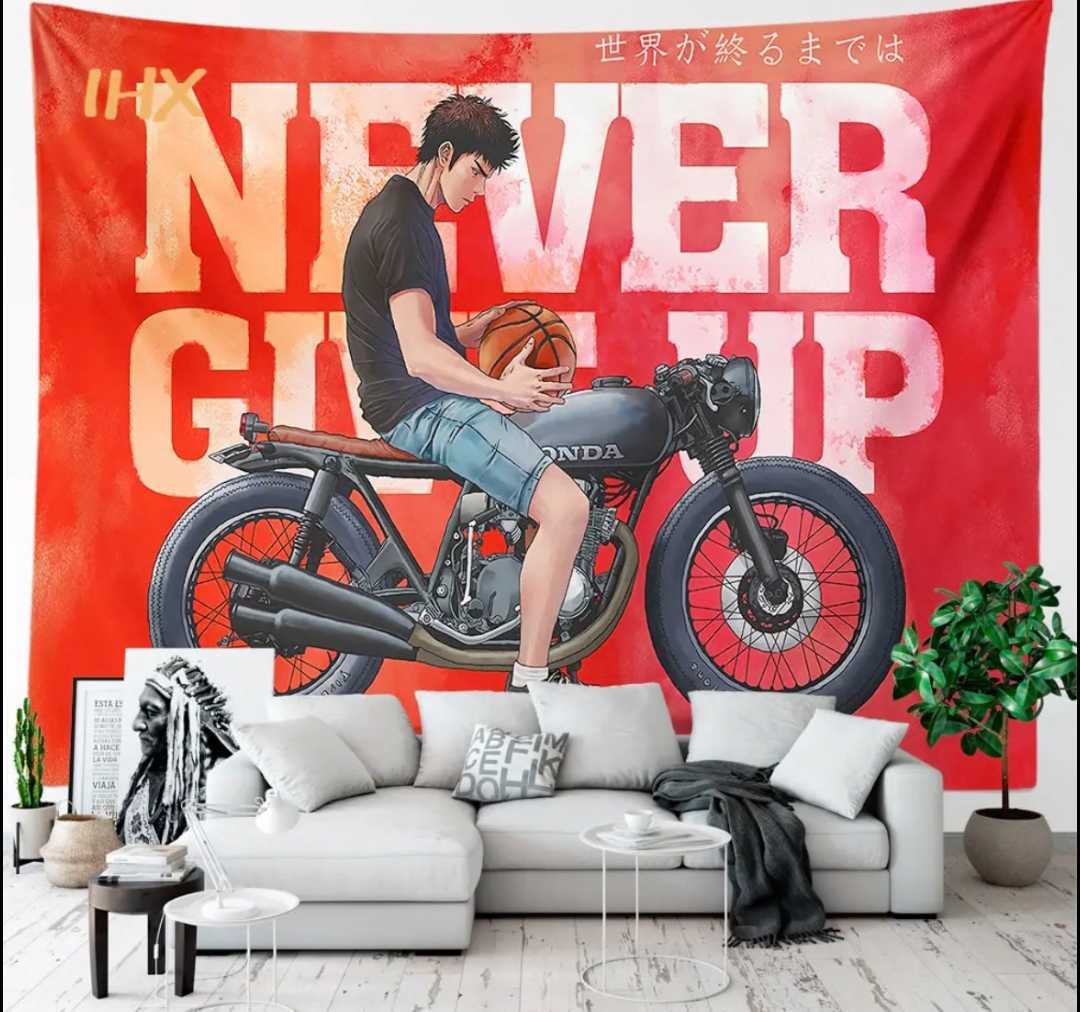Yahoo!オークション - スラムダンク 三井寿 タペストリー ネバーギブア