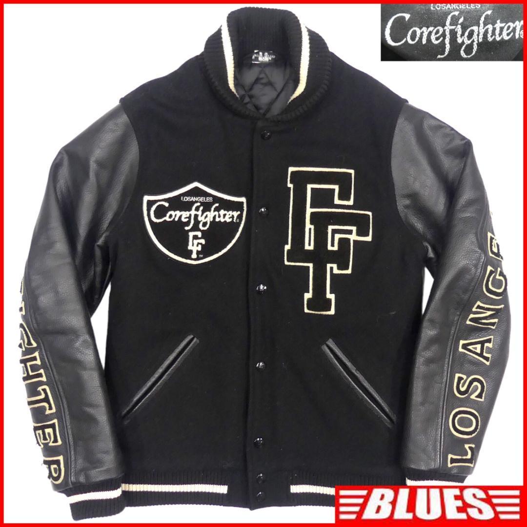 即決 Corefighter メンズM レザーアームスタジャン コアファイター 黒