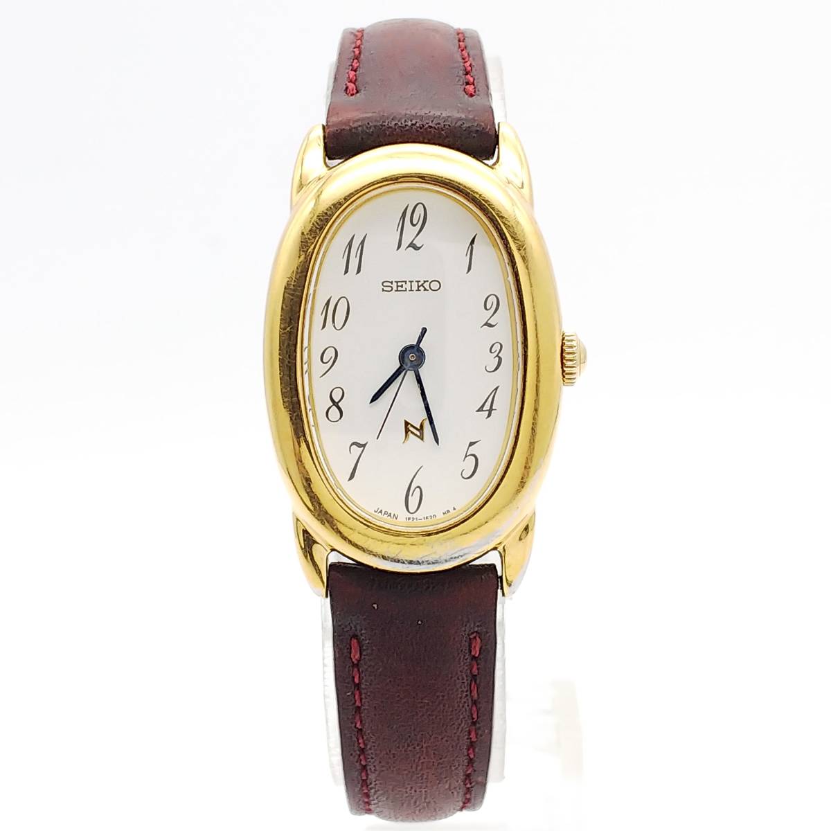 送料無料【動作品】 セイコー SEIKO ノイエ NOIE ゴールド 1F21-5B70
