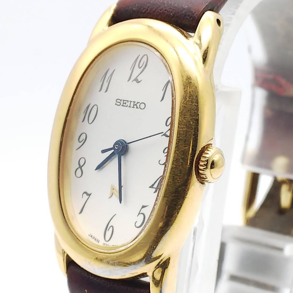 送料無料【動作品】 セイコー SEIKO ノイエ NOIE ゴールド 1F21-5B70