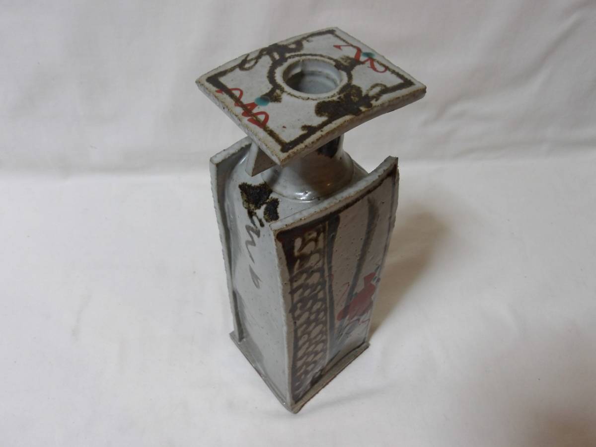 NO254 佐藤敏 京焼き 絵付け花瓶 【公式通販】