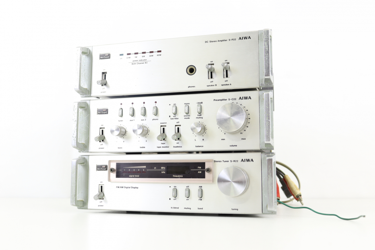 Yahoo!オークション - AIWA S-R22 S-C22 S-P22 アイワ ミニコンポ シス