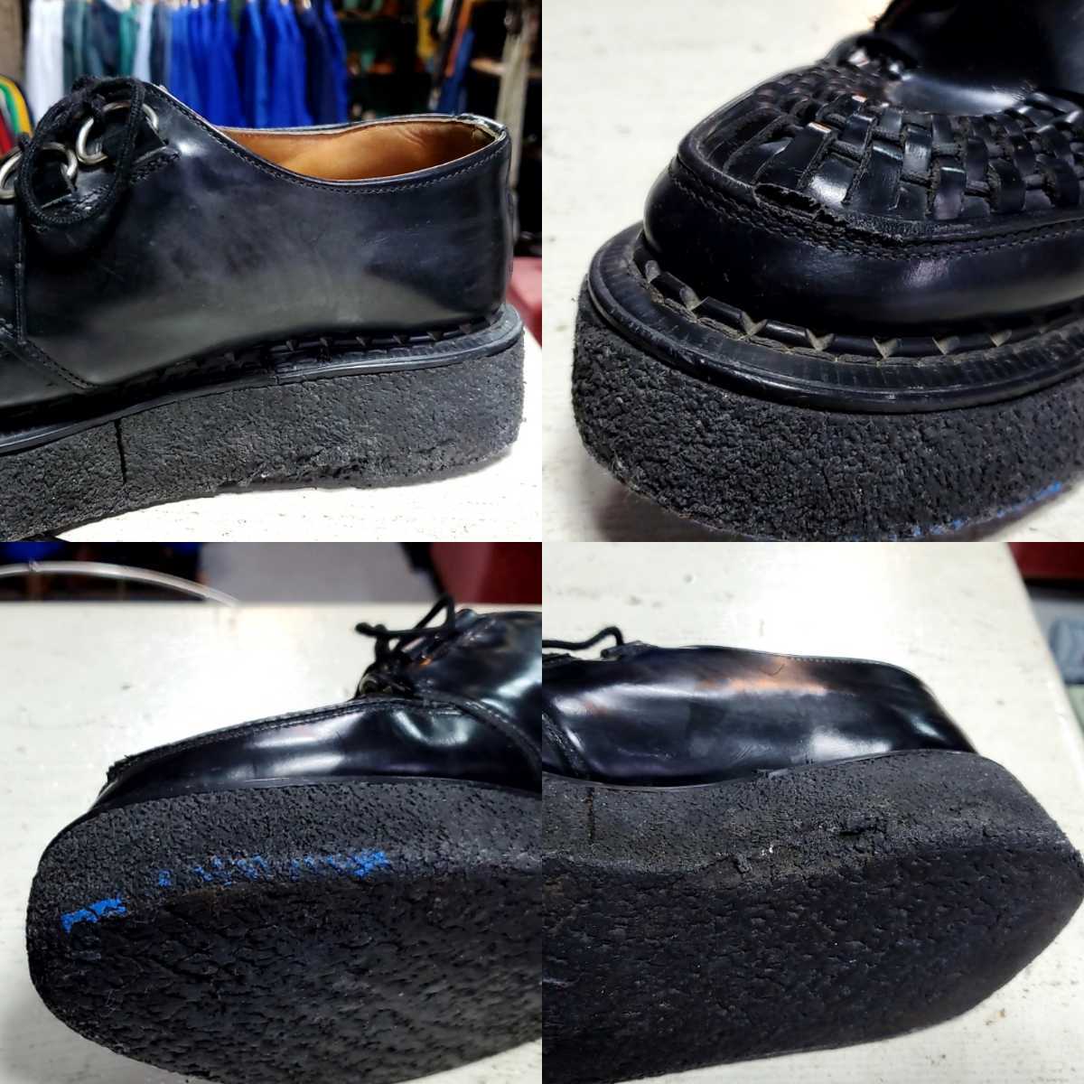 809 英国製 ジョージコックス GEORGE COX ラバーソール UK7/26㎝位 黒