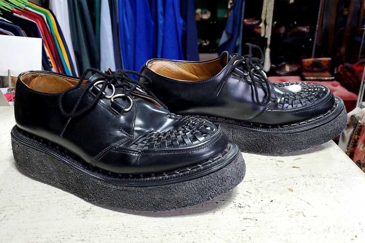 809 英国製 ジョージコックス GEORGE COX ラバーソール UK7/26㎝位 黒