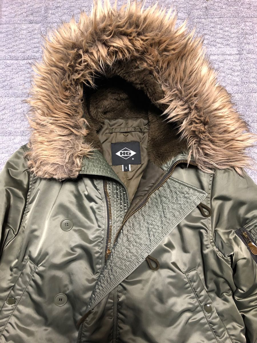 HYSTERIC GLAMOUR ヒステリックグラマー N-3B プリマロフト L カーキ