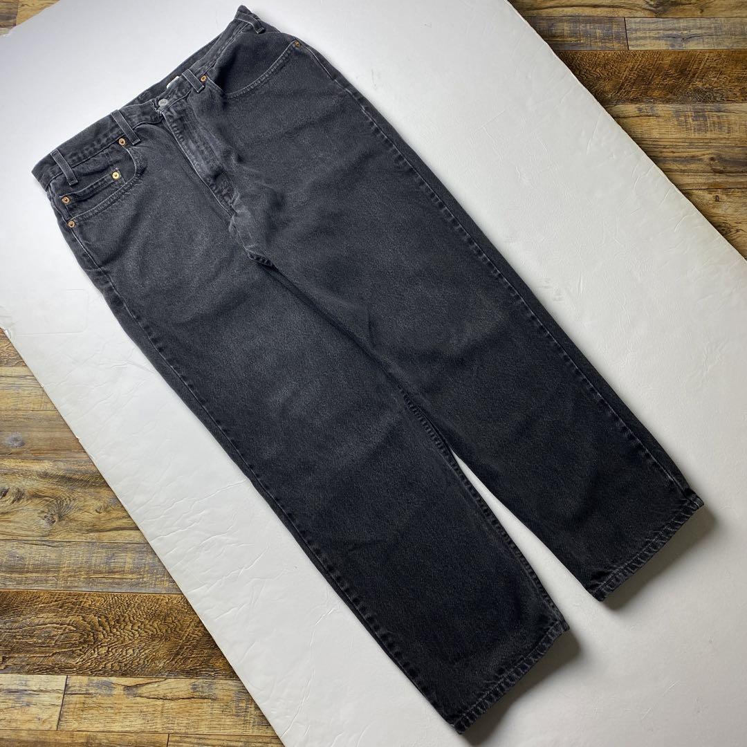 Levis Levi's リーバイス 550 w38 バギーパンツ ブラックデニム 黒