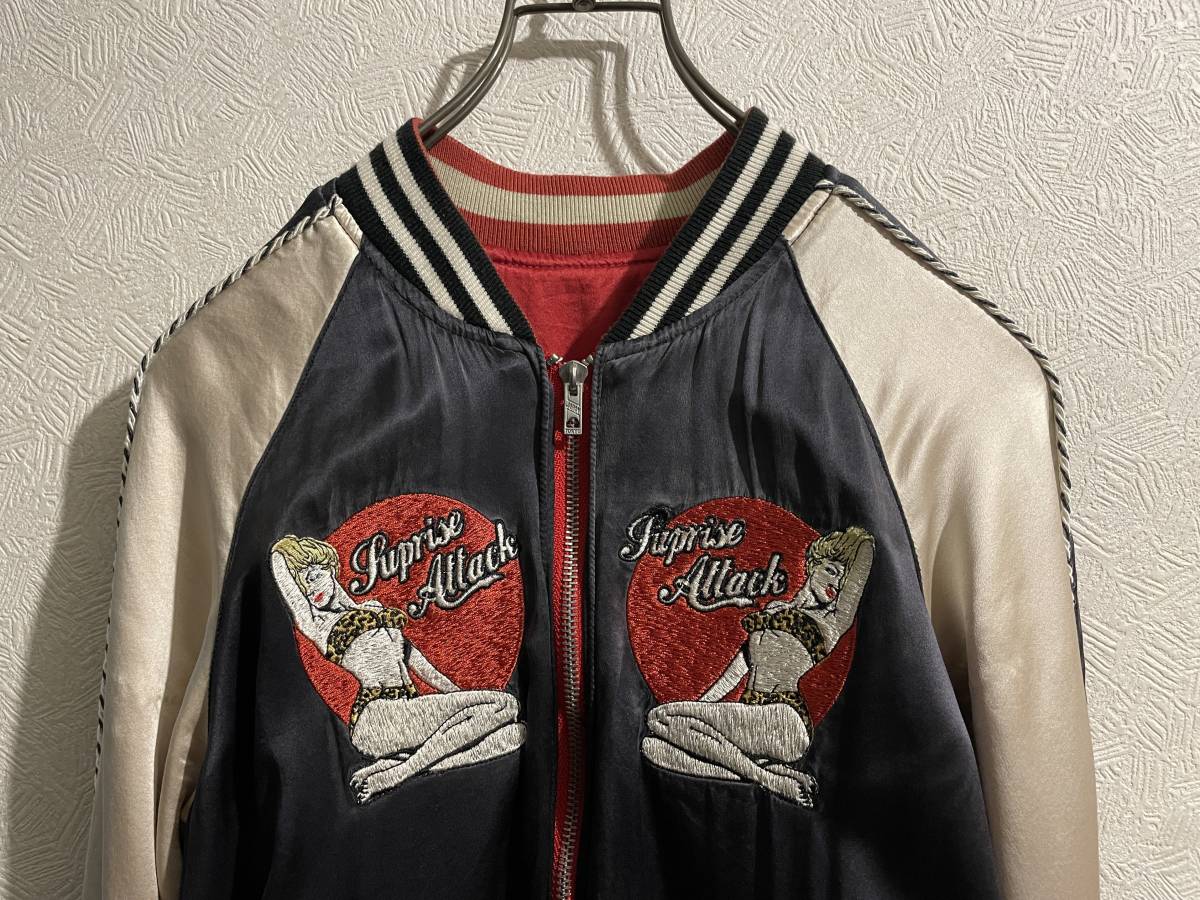 ◯ AVIREX ピンナップガール × ドラゴン シルク リバーシブル