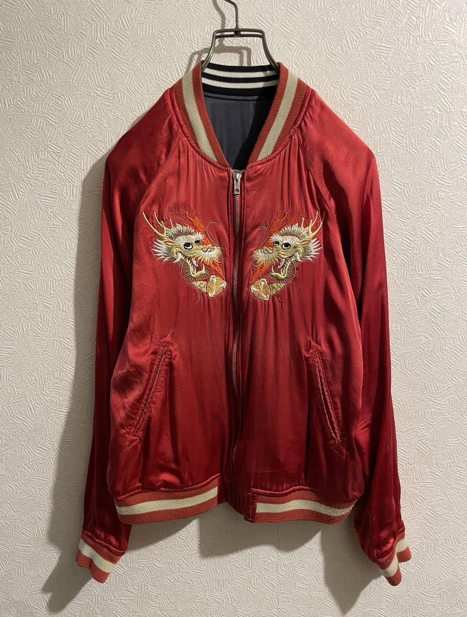 ◯ AVIREX ピンナップガール × ドラゴン シルク リバーシブル