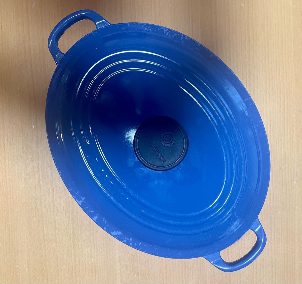 ル・クルーゼ ココットロンド オバール28センチ ホーロー鍋 ブルー 青