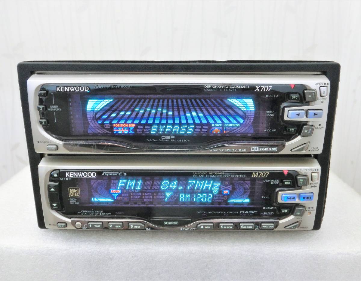 Yahoo!オークション - Kenwood M707 X707 KCA-R6 1DIN+1DIDタイプのMD/