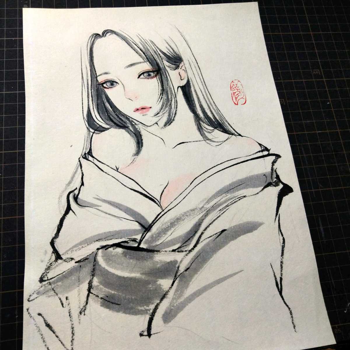 手描きイラスト 専用 絵画 肉筆原画 水彩画 オリジナル 男の子 肉筆