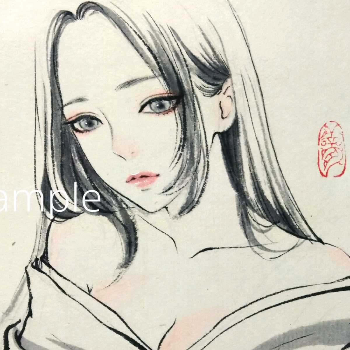 専用 肉筆原画 絵画 水墨画 美人画 和装 墨絵 日本画 専用 肉筆原画
