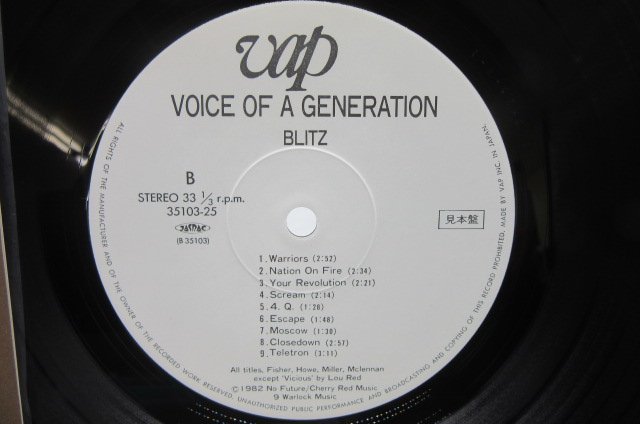Yahoo!オークション - 【見本盤/帯付】Blitz(ブリッツ)「Voice Of A Ge