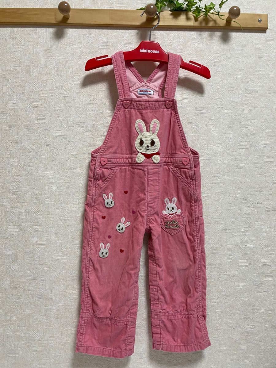 ミキハウス レア うさこちゃん ピンク オーバーオール 90｜Yahoo