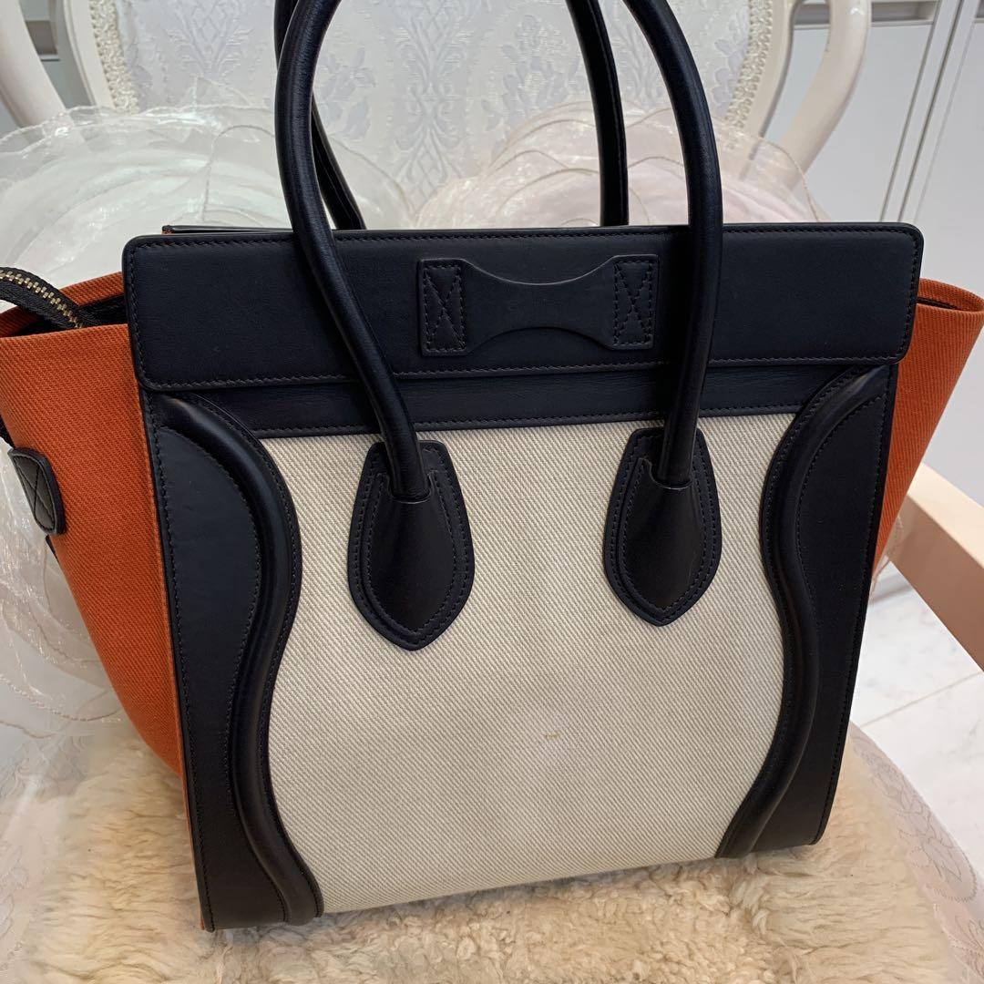 美品 CELINE セリーヌ ラゲージ マイクロショッパー マルチカラー