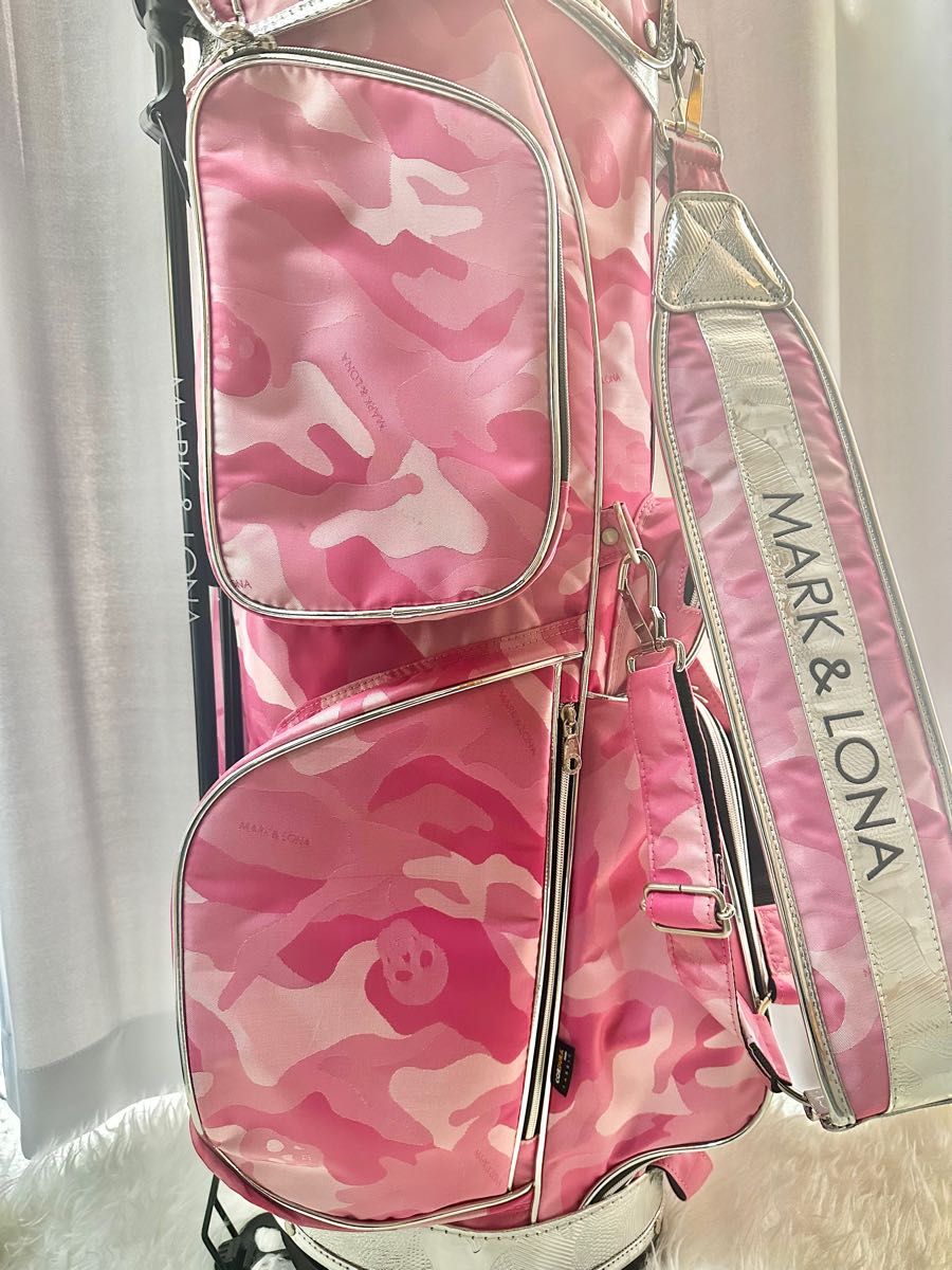 専用】マーク＆ロナ キャディバッグ カモフラ 迷彩 ピンクスタンド式