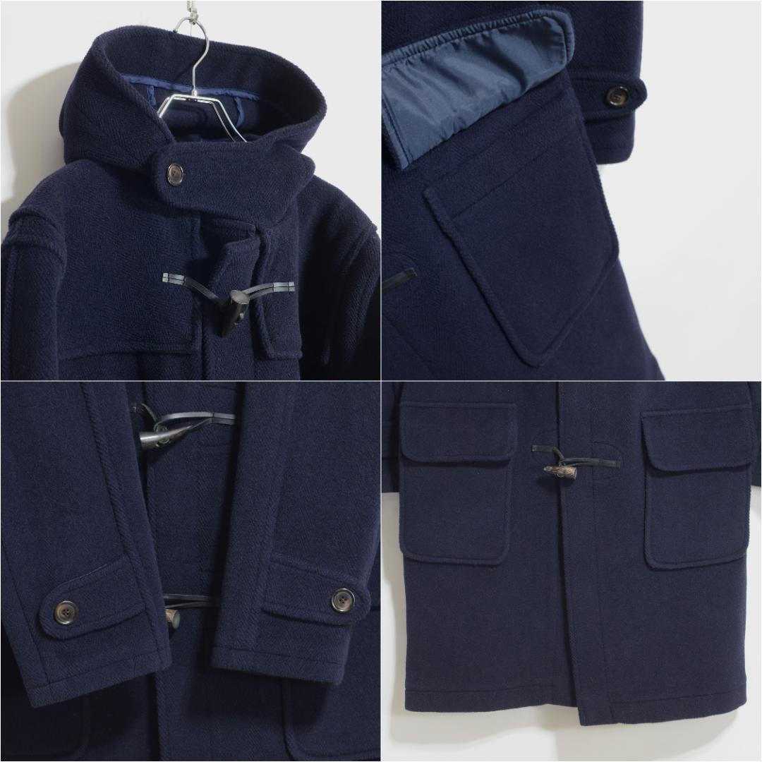 インバーティア生地 ダッフルコート ヘリンボーンカットパイル