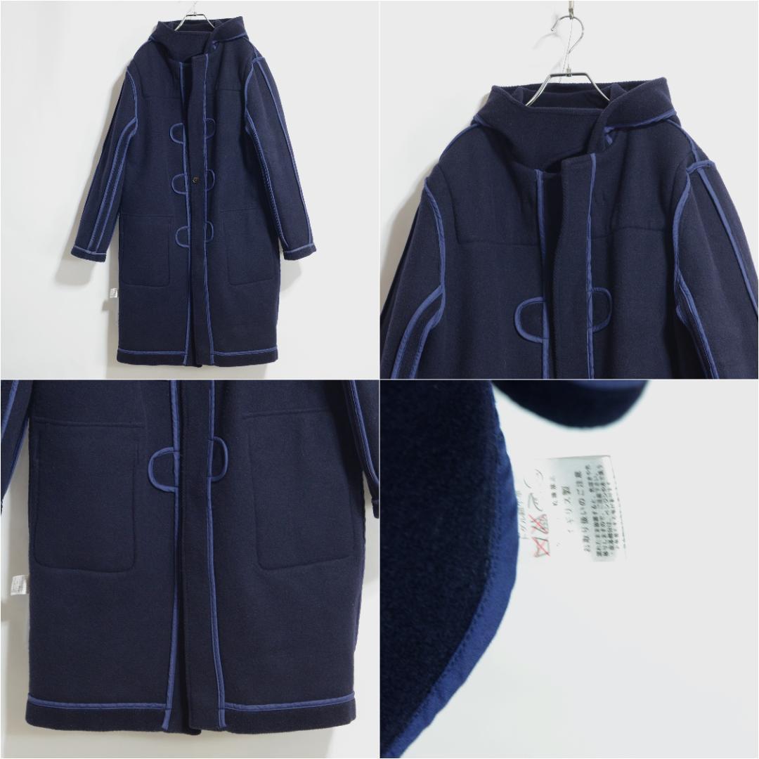 インバーティア生地 ダッフルコート ヘリンボーンカットパイル