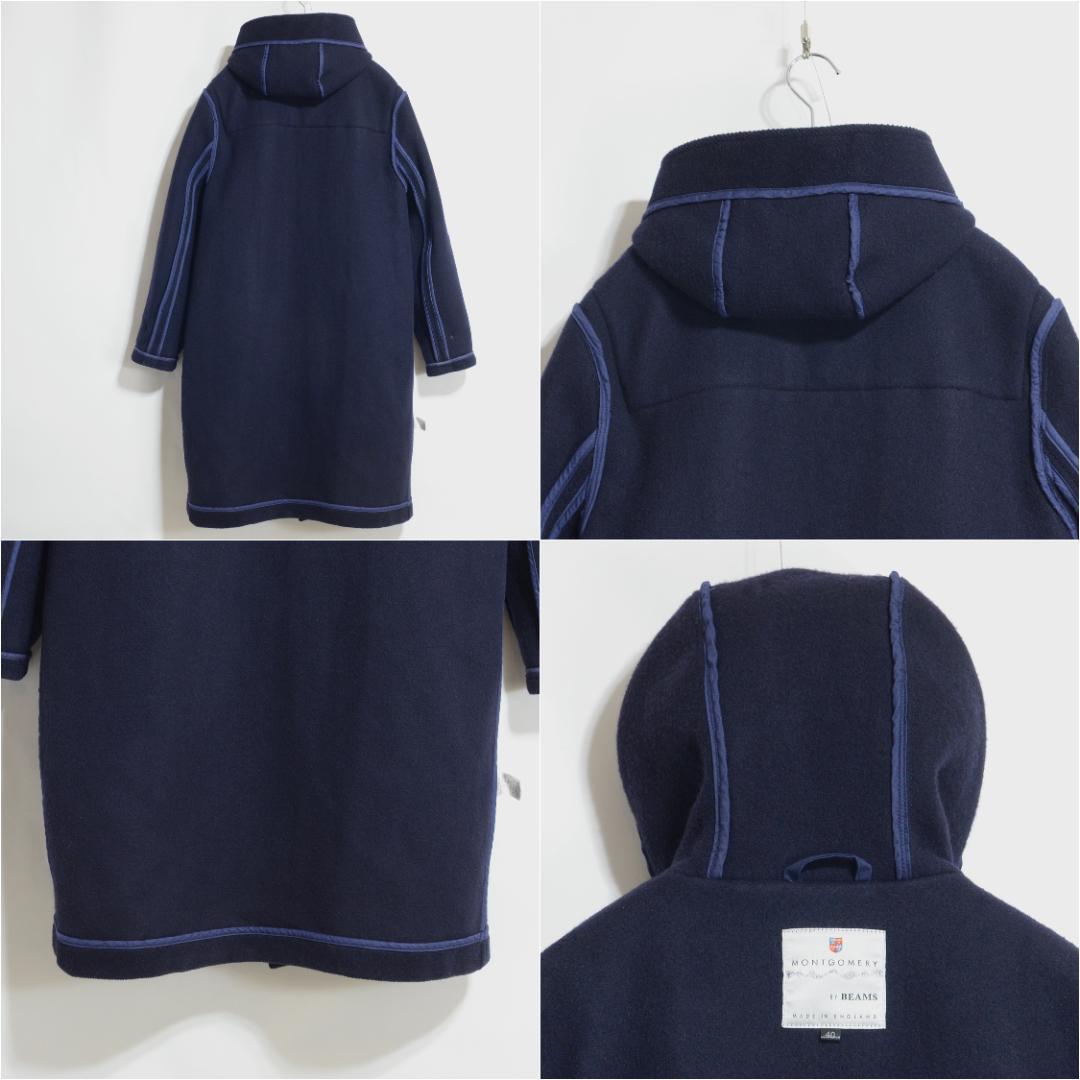 インバーティア生地 ダッフルコート ヘリンボーンカットパイル